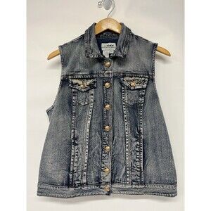 Back In The Saddle Denim Vest Jacket  Large Horse Ranch